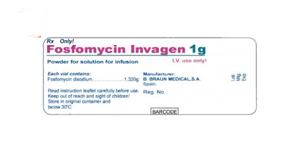 Công dụng thuốc Fosfomycin Invagen 1g