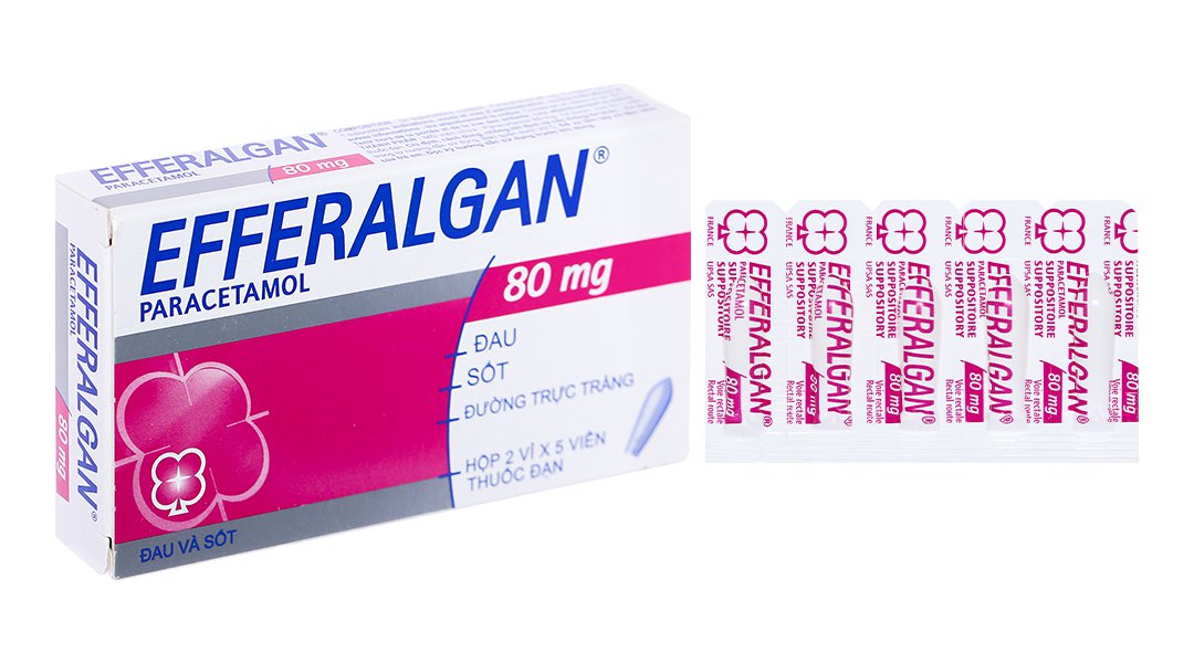 Liều dùng thuốc hạ sốt Efferalgan 80mg đút hậu môn cho trẻ em
