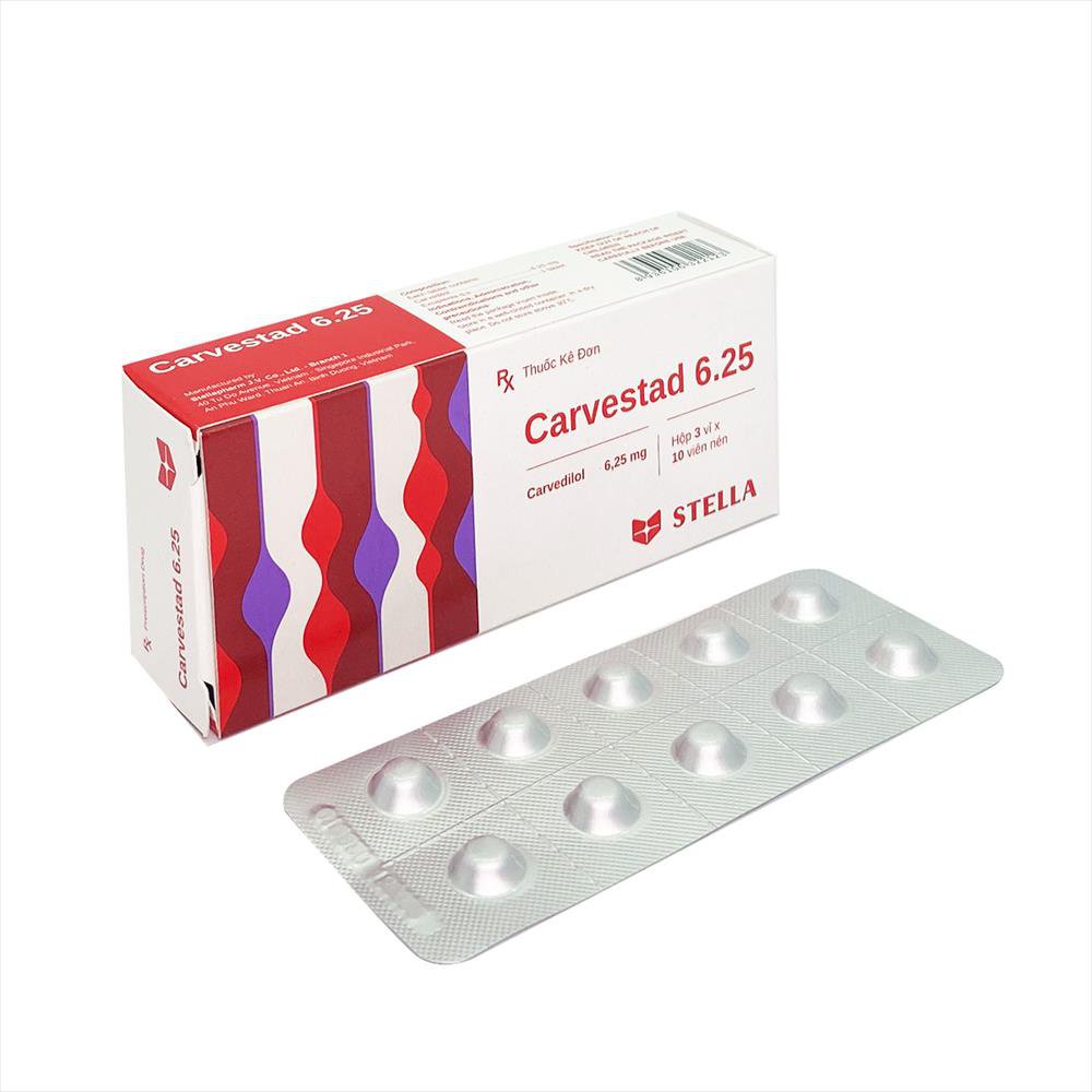 Chỉ định và các tác dụng phụ của thuốc carvedilol 6.25