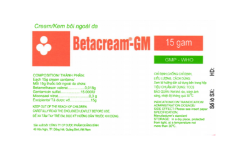 Công dụng thuốc Betacream-GM
