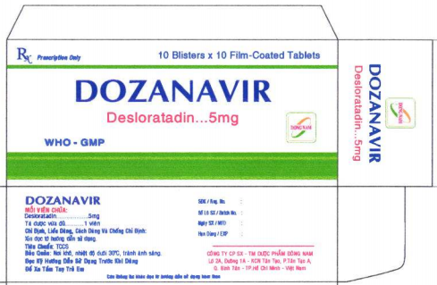 Công dụng thuốc Dozanavir 5mg